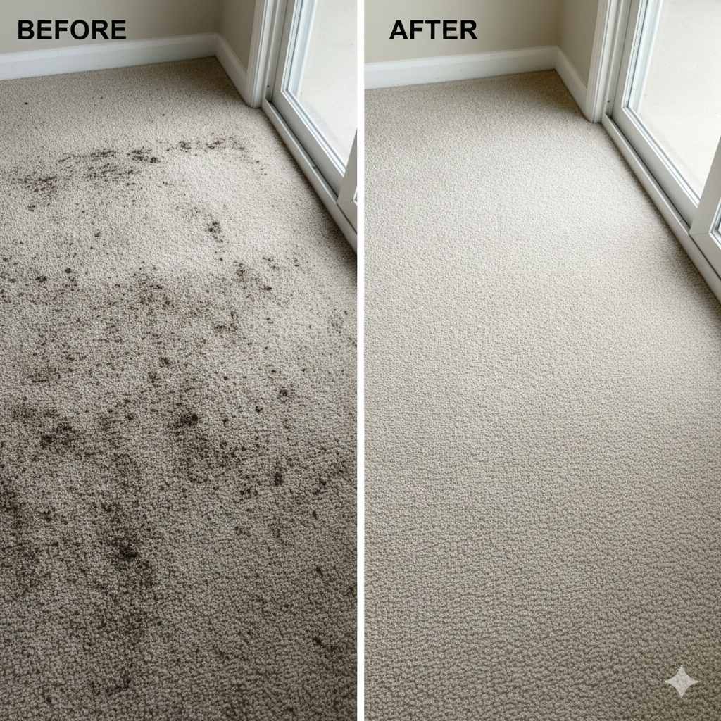 Carpet before cleaning
